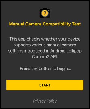 manual camera compatibility test